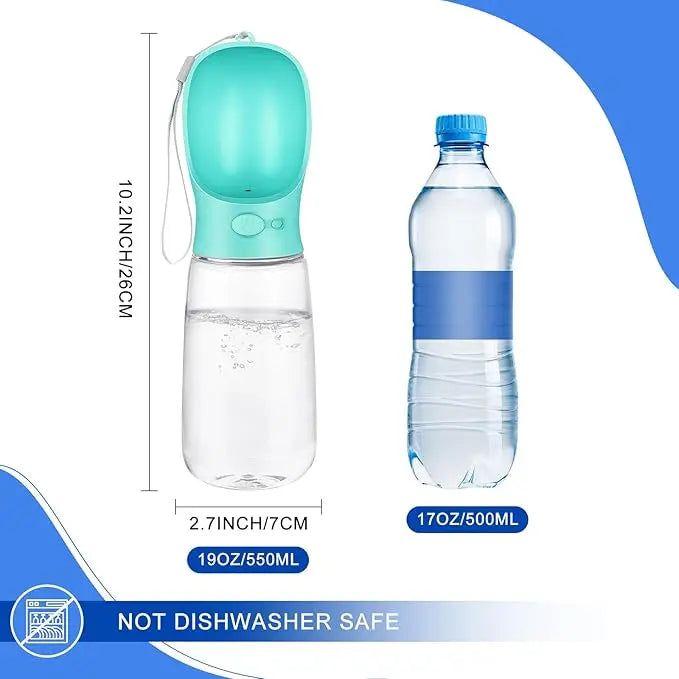 Portable Dog Water Bottle & Snack Dispenser | Travel Cup