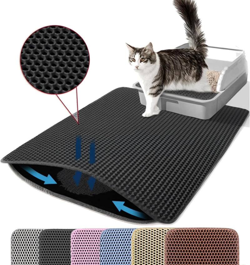 Washable Cat Litter Mat — Double-Layer Scatter Catcher