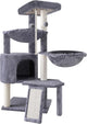 Cat Scratch Post with Dangling Toy — Multi-Level Play Tower