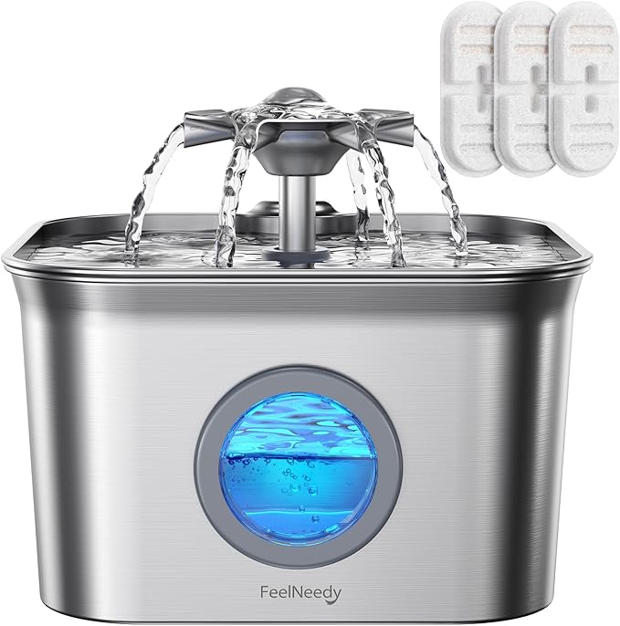 Cat Water Fountain — Ultra-Quiet Filter Pump, 2.5L
