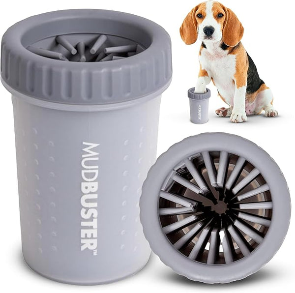 2-in-1 Dog Paw Cleaner Cup | Mud Washer & Grooming Brush
