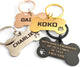 Custom Personalized Pet Name ID Tag — Engraved Metal