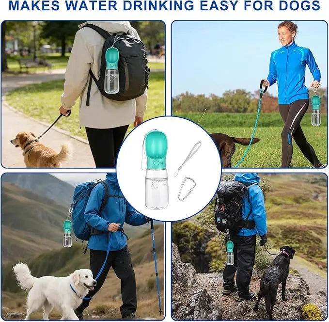 Portable Dog Water Bottle & Snack Dispenser | Travel Cup
