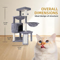 Cat Scratch Post with Dangling Toy — Multi-Level Play Tower LUSHYLIFE