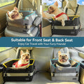 Dog Car Booster Seat — Safety Buckle, Elevated View LUSHYLIFE