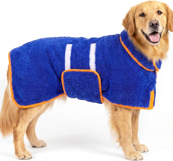 Dog Bathrobe & Microfiber Drying Towel Coat