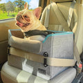 Dog Car Booster Seat — Safety Buckle, Elevated View LUSHYLIFE
