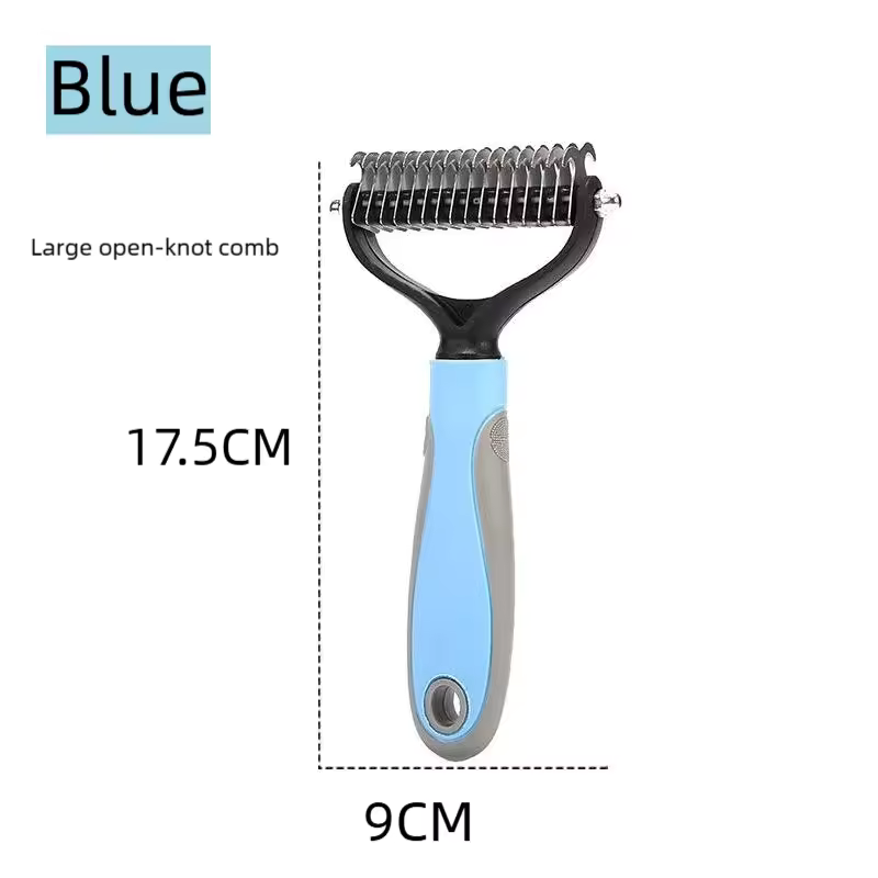 Professional Double-Sided Deshedding Brush for Dogs & Cats