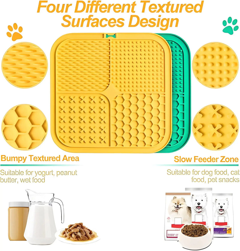 Dog Lick Mat Slow Feeder | Silicone Licking Pad